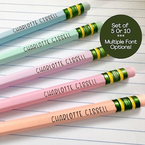 Custom Pencils｜Personalized Pastel Pencils｜Custom School Supplies｜Classroom Pencils｜Back to School Teacher Gift