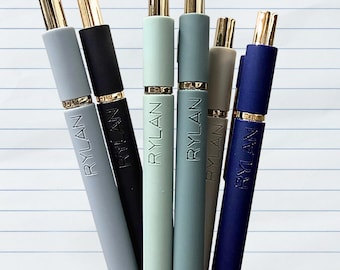 Custom Pens｜Personalized Pens｜Set of 6 Soft Touch Pens｜Custom Gift for Him｜Groomsman Wedding Favor｜Graduation Teacher Coworker Birthday Gift