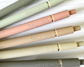 Custom Engraved Soft Touch Pens: Personalized Office Gift Set