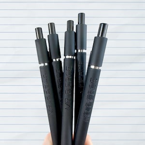 Custom Pens｜Personalized Pens｜Set of 5 Custom Engraved Soft Touch Pens｜Custom Gift for Him｜Coworker Gift for Boss｜Custom Office Supplies