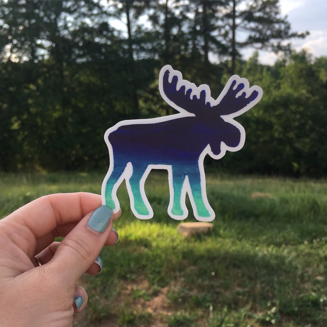 Moose Decal Moose Sticker Moose Car Decal Moose Car Etsy