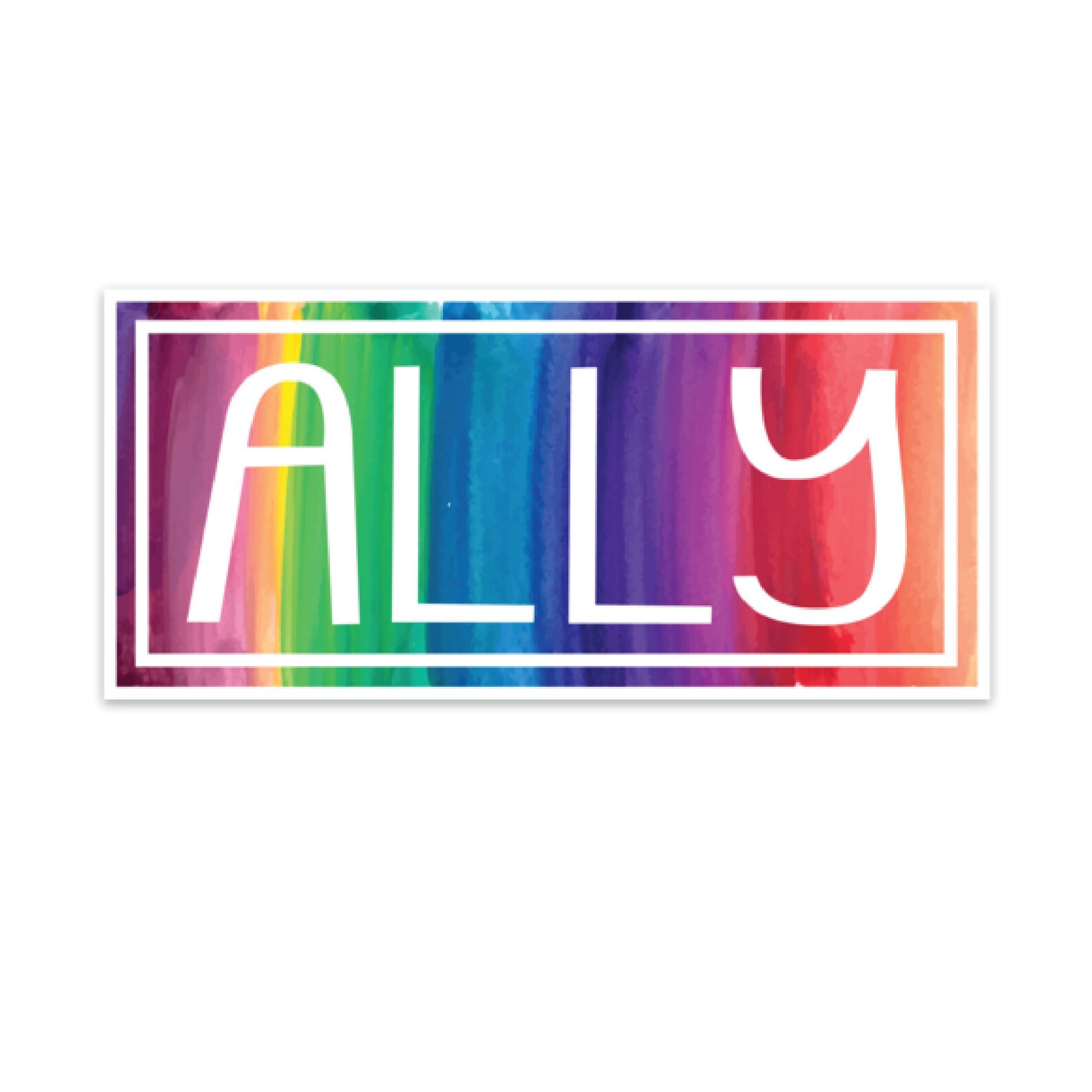 Pride Ally Sticker Ally Decal Pride Decal Gay Lesbian LGBT Etsy