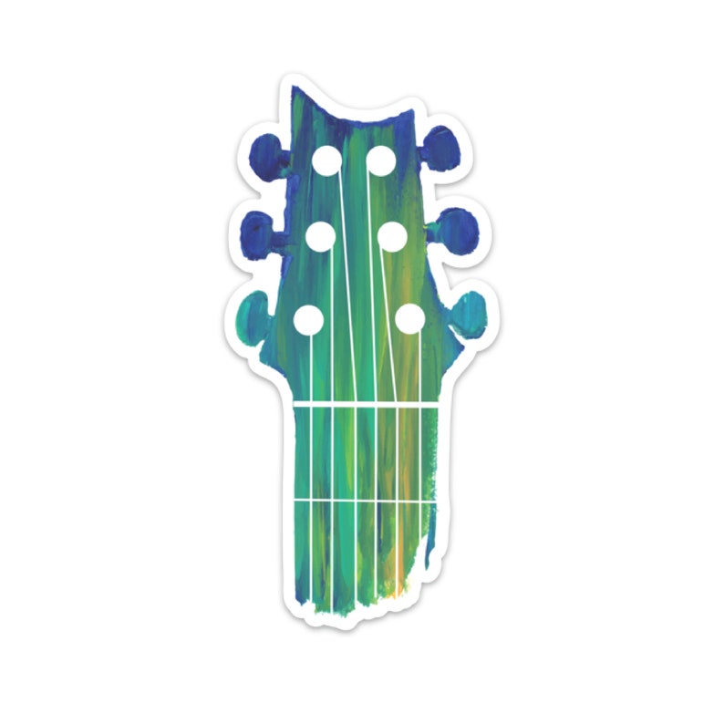 Guitar Decal Guitar Sticker Guitar Car Decal Guitar Bumper Etsy