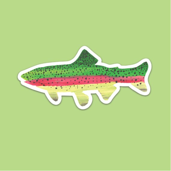Trout Rainbow Trout Fridge Trout Gift Fish Etsy