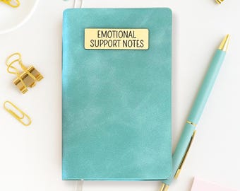 Mini Faux Leather Journal: Emotional Support Notes - Pocket Notebook