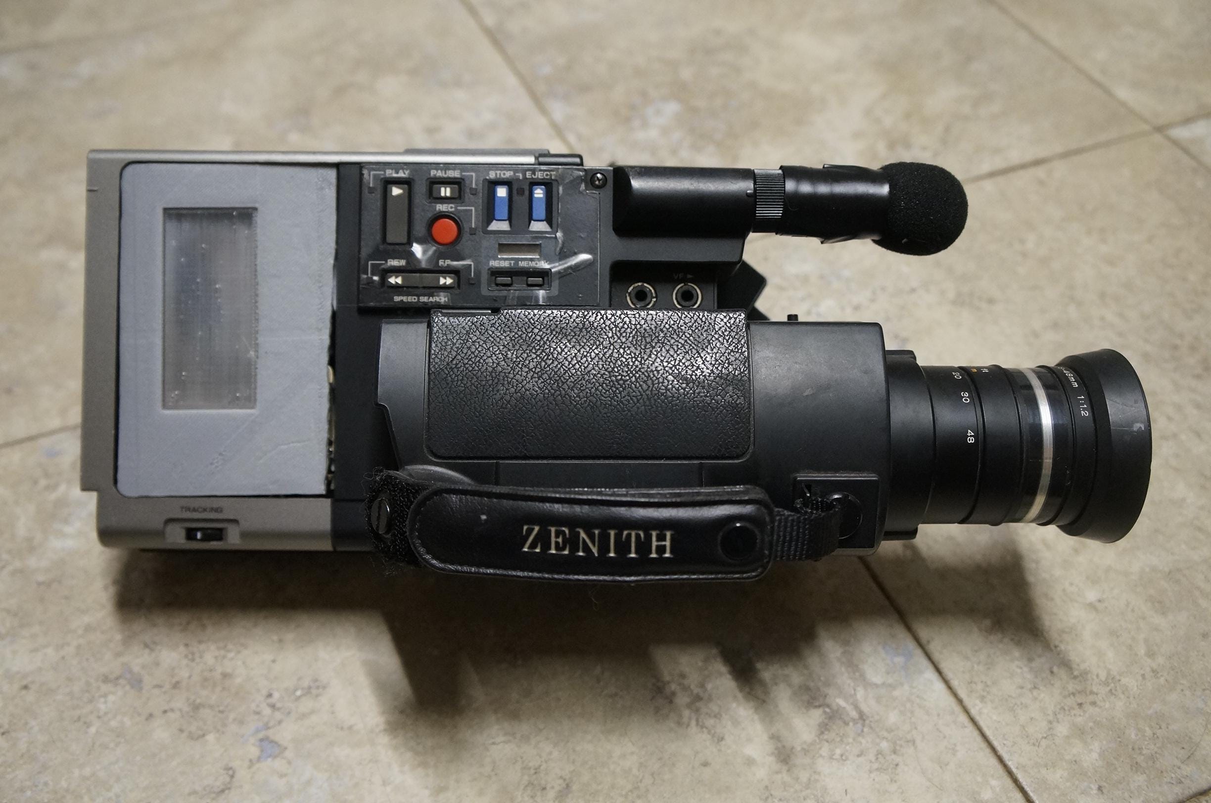 Zenith VM6000 Videomovie Camcorder With JVC GR-C1 Dress-up