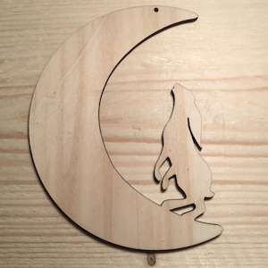 Single ongeverigde laser gesneden 4mm Italiaans populierenhout Moon Gazing Hare - verkrijgbaar in 2 ontwerpen