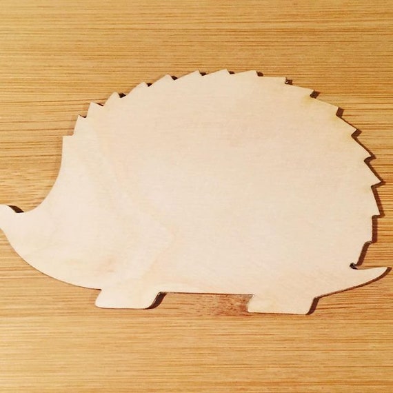 pack of 10 unpainted laser cut hedgehogs available in 2 sizes, perfect for crafting, bunting, garland, tags embellishments