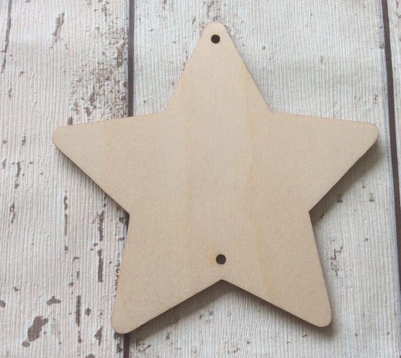 Pack of 10 Unpainted Laser Cut Stars Perfect for Crafting Etsy UK