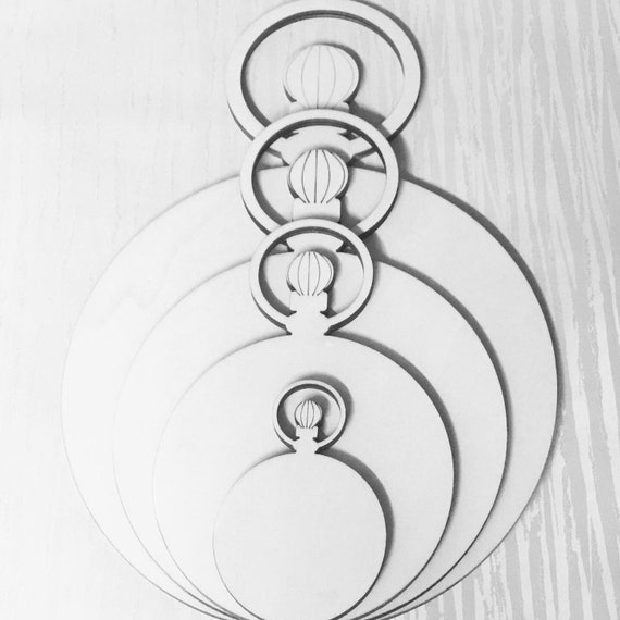 Single unpainted laser cut 6mm pocket watch shape, available in 4 shapes,