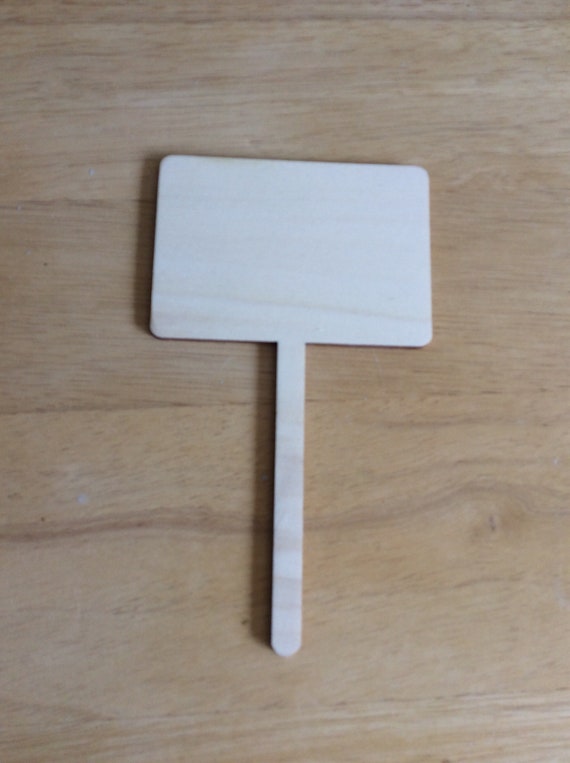 Laser cut wooden cake topper 4mm rectangle or circle, available in 3, 5 or 10 packs