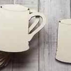 10 unbemalte Laser cut Tassen im Emma Bridgewater Design mit einer Auswahl von einem Loch. zwei Löcher, keine Löcher oder Schlitze - auch in Miniatur erhältlich