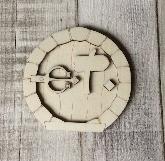3d BRAND NEW unpainted laser cut blank 3D faerie elf fairy hobbit shaped door perfect for crafting