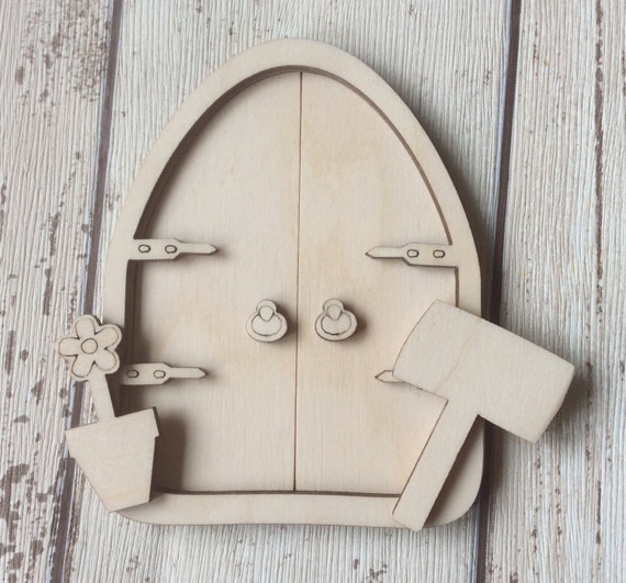 3D laser cut birch plywood hobbit faerie fairy doors perfect for crafting D2