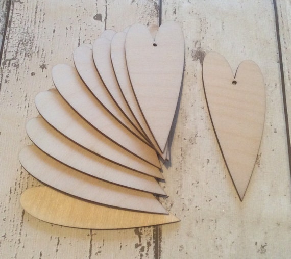 pack of 10 unpainted laser cut  east of india style hearts perfect for crafting