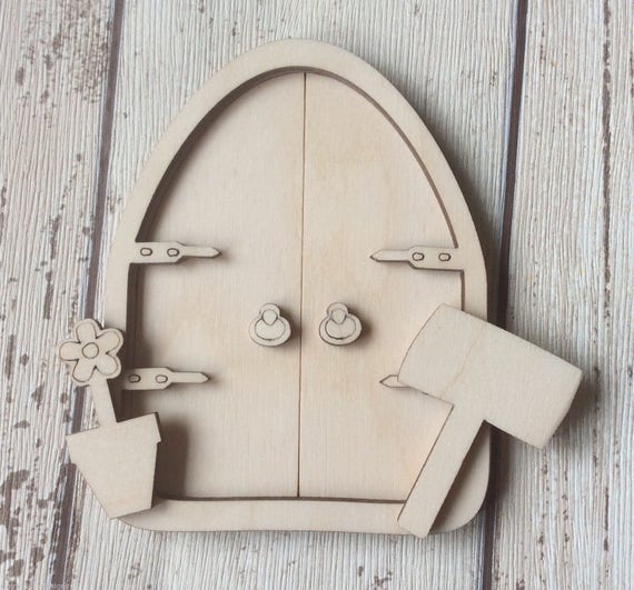 3d BRAND NEW unpainted laser cut blank 3D faerie elf fairy arch gothic shaped door perfect for crafting