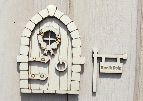 3d BRAND NEW unpainted laser cut blank 3D Christmas fairy faerie door