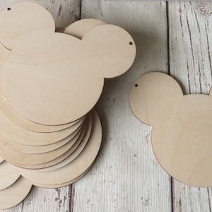 wycinane laserowo duże głowy Myszki Miki 20 cm - dostępne pojedynczo lub w paczkach