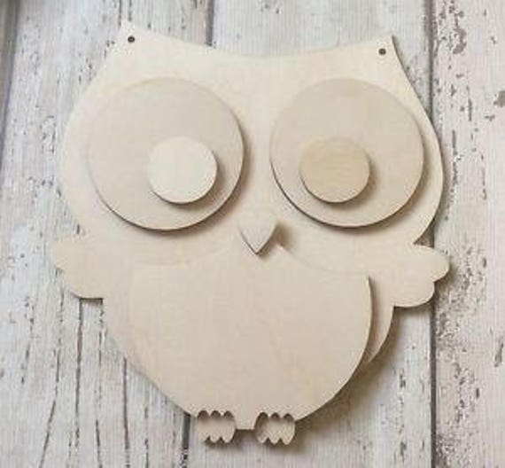 Large 3d owl gorgeous shabby chic perfect for crafting pyrography decopatch