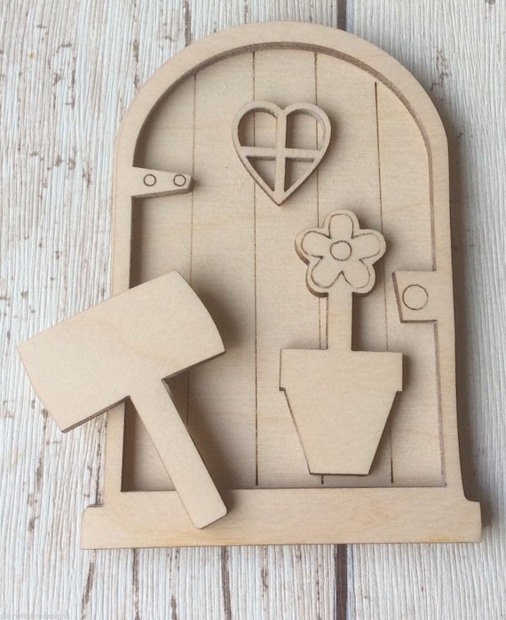 3d BRAND NEW unpainted laser cut blank 3D faerie elf fairy arch gothic shaped door perfect for crafting