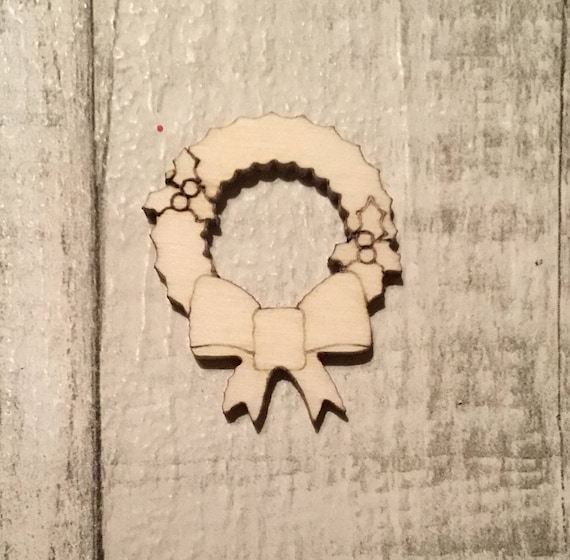 NEW LISTING pack of 10 unpainted laser cut miniature Christmas door wreath dolls House fairy door