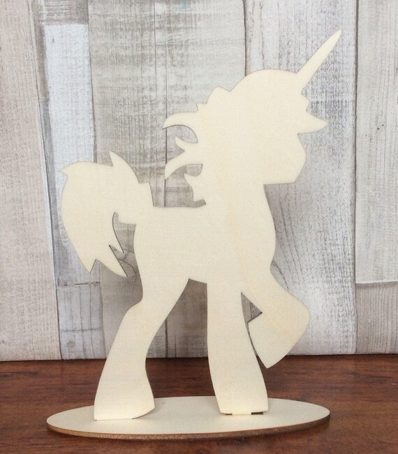 Freestanding 20cm laser cut adorable unicorn