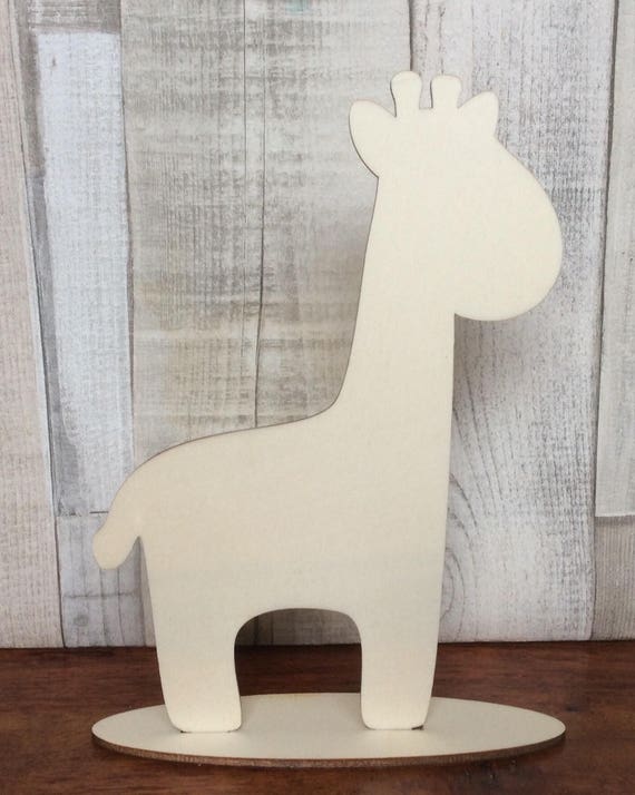 Freestanding laser cut adorable giraffes - ideal as a new baby gift baby shower,  also available as tags and embellishments