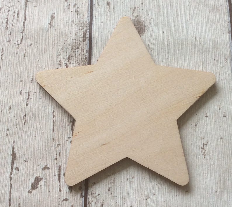 Pack of 10 Unpainted Laser Cut Stars Perfect for Crafting Etsy UK