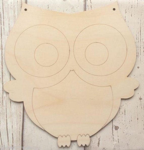 Large owl gorgeous shabby chic perfect for crafting pyrography decopatch