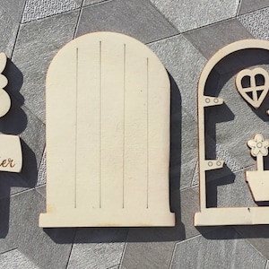 NOUVEAU 3D laser coupé bouleau contreplaqué hobbit fée portes de Pâques fée parfait pour l’artisanat