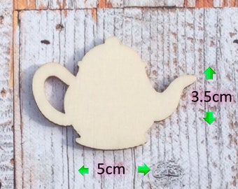 Beautifully laser cut pack of ten miniature embellishment teapots - fabulous as tags