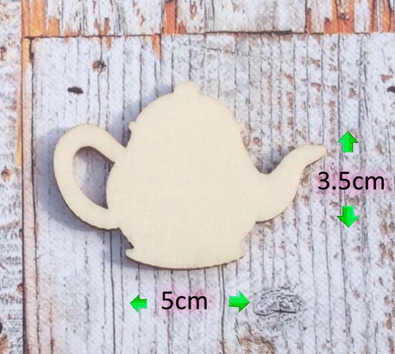 Beautifully laser cut pack of ten miniature embellishment teapots - fabulous as tags