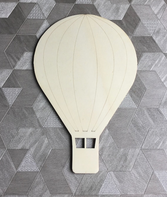 NEW unpainted laser cut wooden hot air balloons - available in 3 sizes