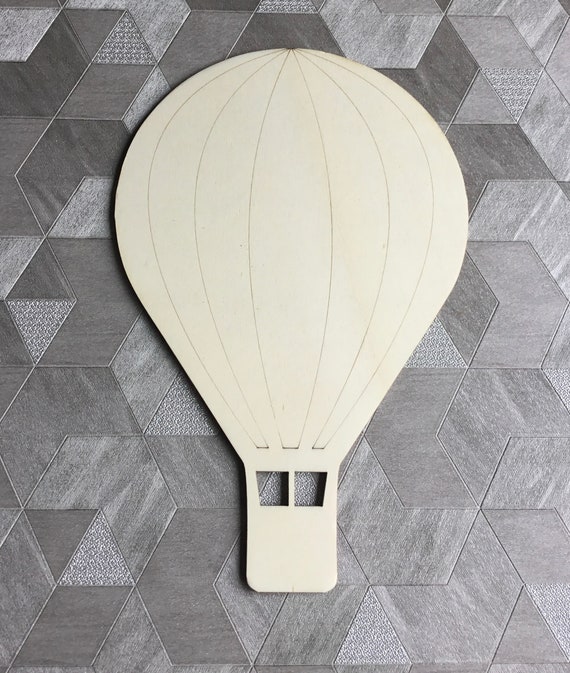 NEW unpainted laser cut wooden hot air balloons - available in 3 sizes