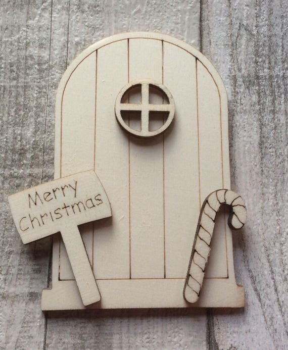 3D laser cut Italian poplarwood christmas hobbit faerie fairy doors perfect for crafting