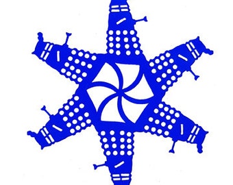 4" Dalek inspired snowflake Ornament