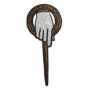 Hand of the King of Pop hand painted Wooden Brooch