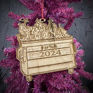 CENSORED F#%K 2024 Dumpster Fire Ornament