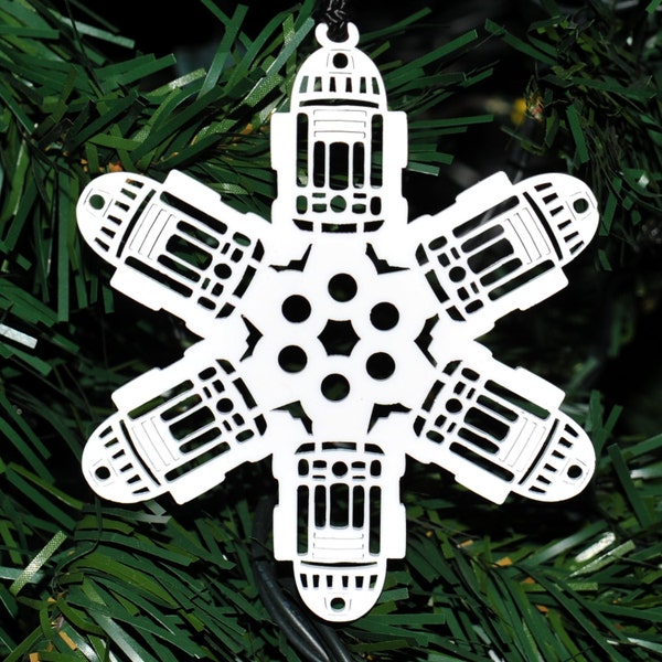 4" R2D2 Homage snowflake Ornament