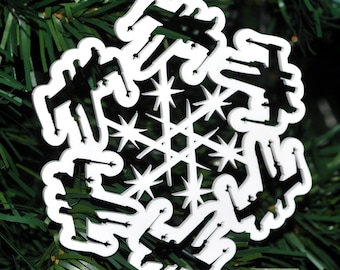 4" X-Wing Fighter Homage snowflake Ornament