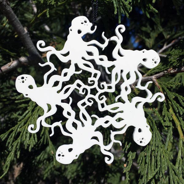 Octopus Snowflake Ornament