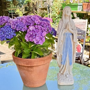 Virgin Mary Religious Statue, Our Lady of Grace Statue, French Vintage Madonna Figurine, Our Lady Of Lourdes, 1920s 21&quot;/54cm Tall