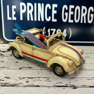 Vintage Toy Collector Item, Gift Idea, Collectible Metal Art, Replica Model/Sculpture Convertible VW
