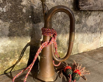 Vintage Horn, 1930s 'Special Service group'  Bugle, Musical Horn Instrument, Special Services Regiment Horn