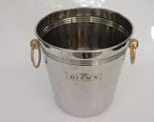 Champagne Ice Bucket - French Metal Ice Bucket Wine Cooler - Wedding Gift Idea Bottle Cooler - Champagne Advertising Diam 39 s