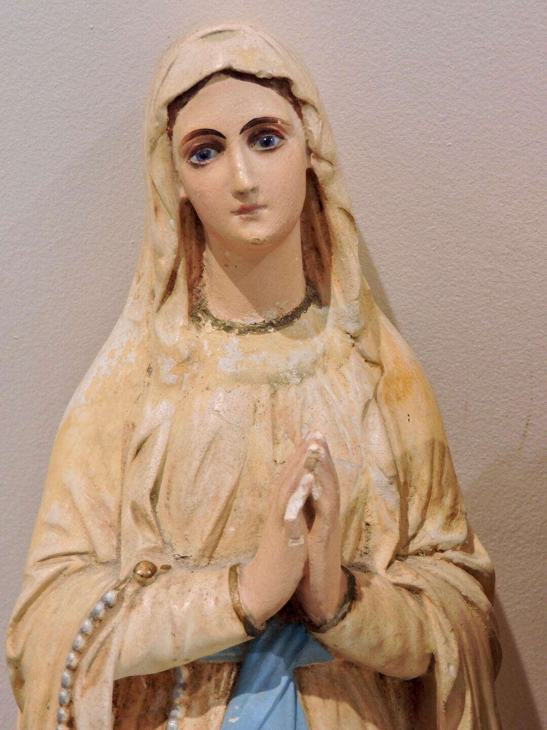 Virgin Mary Religious Statue, Our Lady of Grace Statue, Vintage Madonna