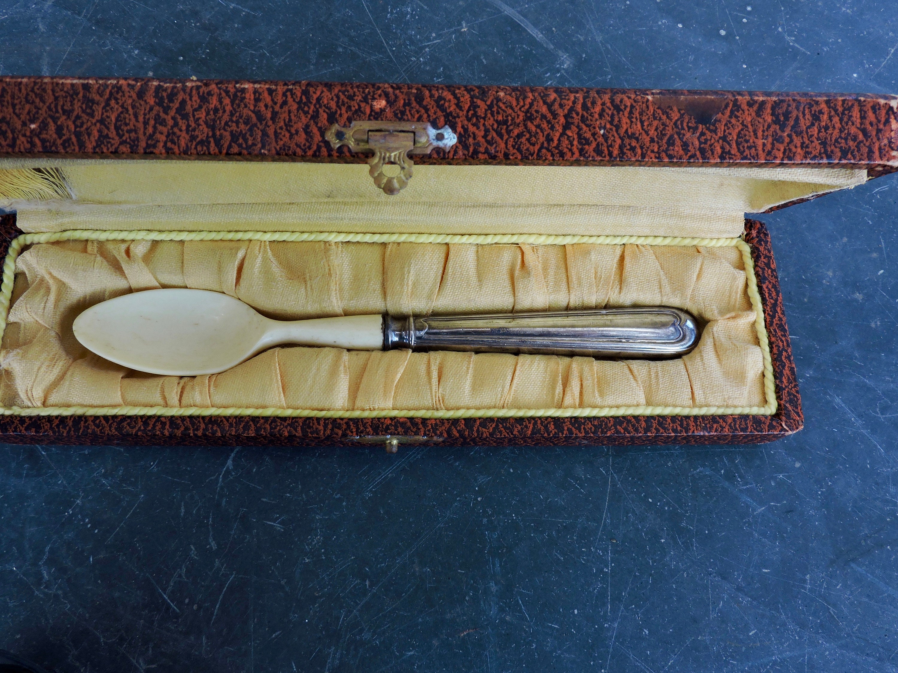 Cuillère Vintage Dans Une Boîte de Présentation