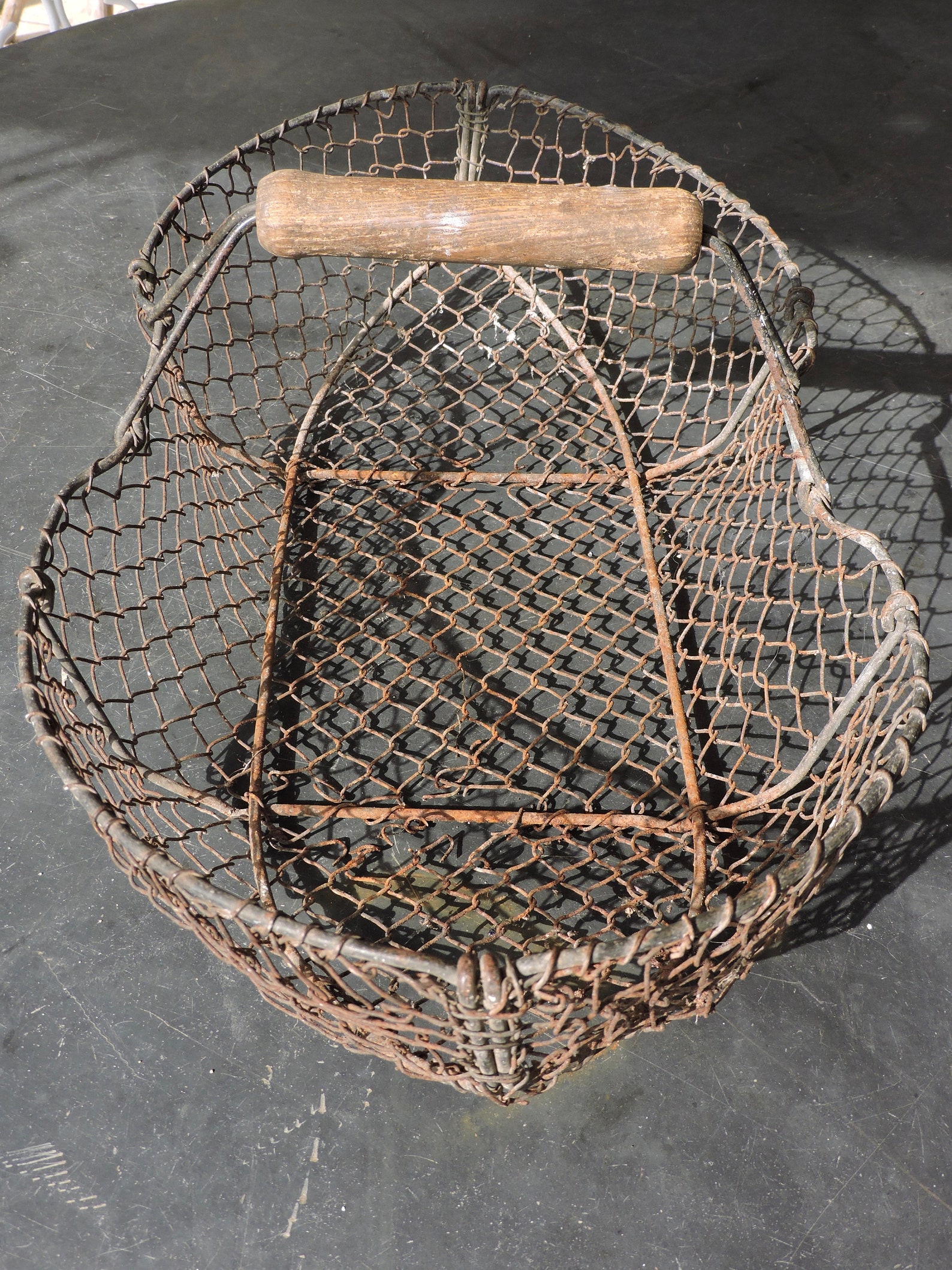 Vintage Oyster BasketFrench Seafood Collecting BasketKitchen Etsy