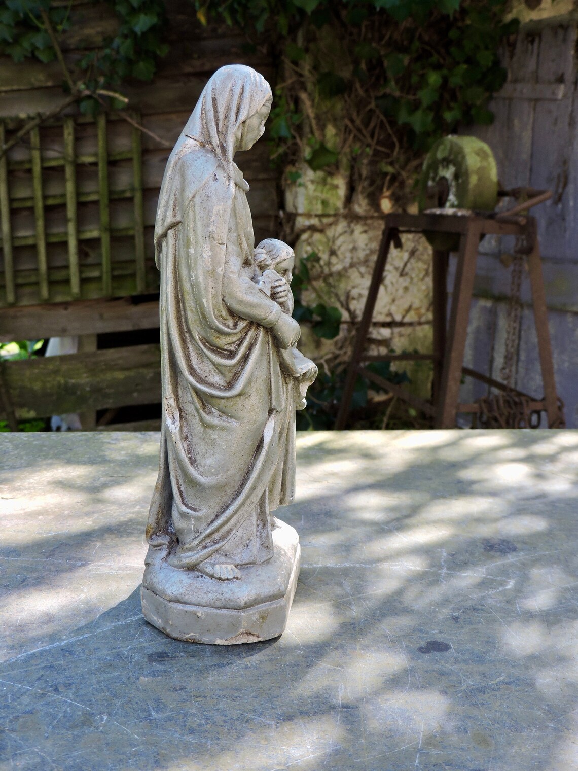 Antique Statue of St. Anne the Mother of Our Blessed Mother Etsy