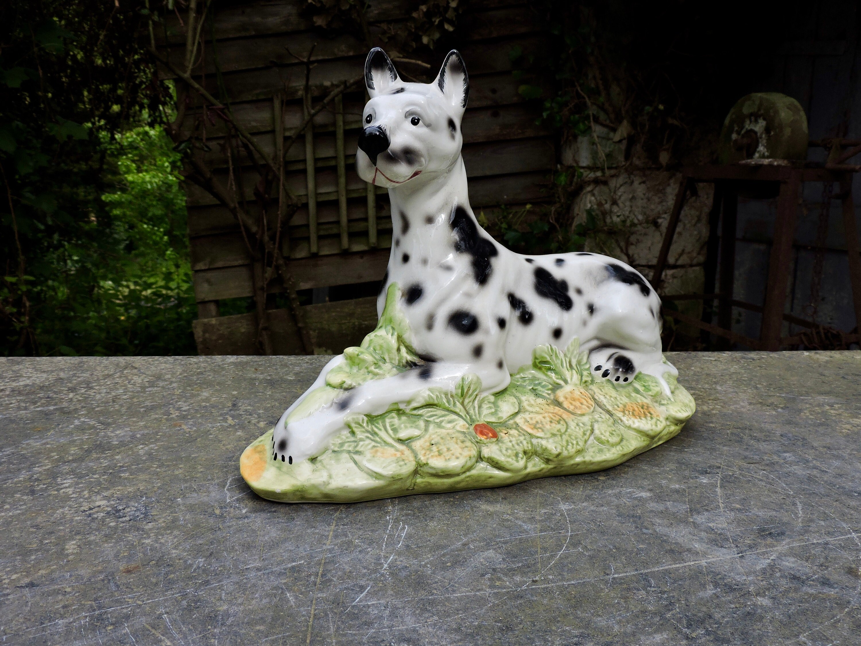 Vintage Dog Figurine/statue Porcelain Dalmatian Statue Gift Etsy